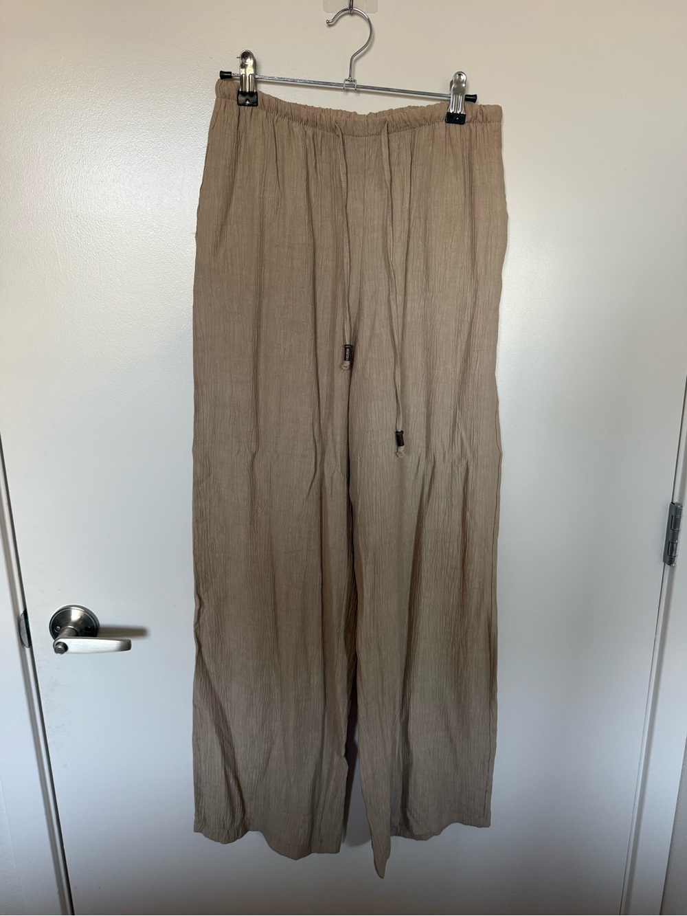 NEW Zara Crinkle Pull On Pants - Size XS | Color: Light Brown